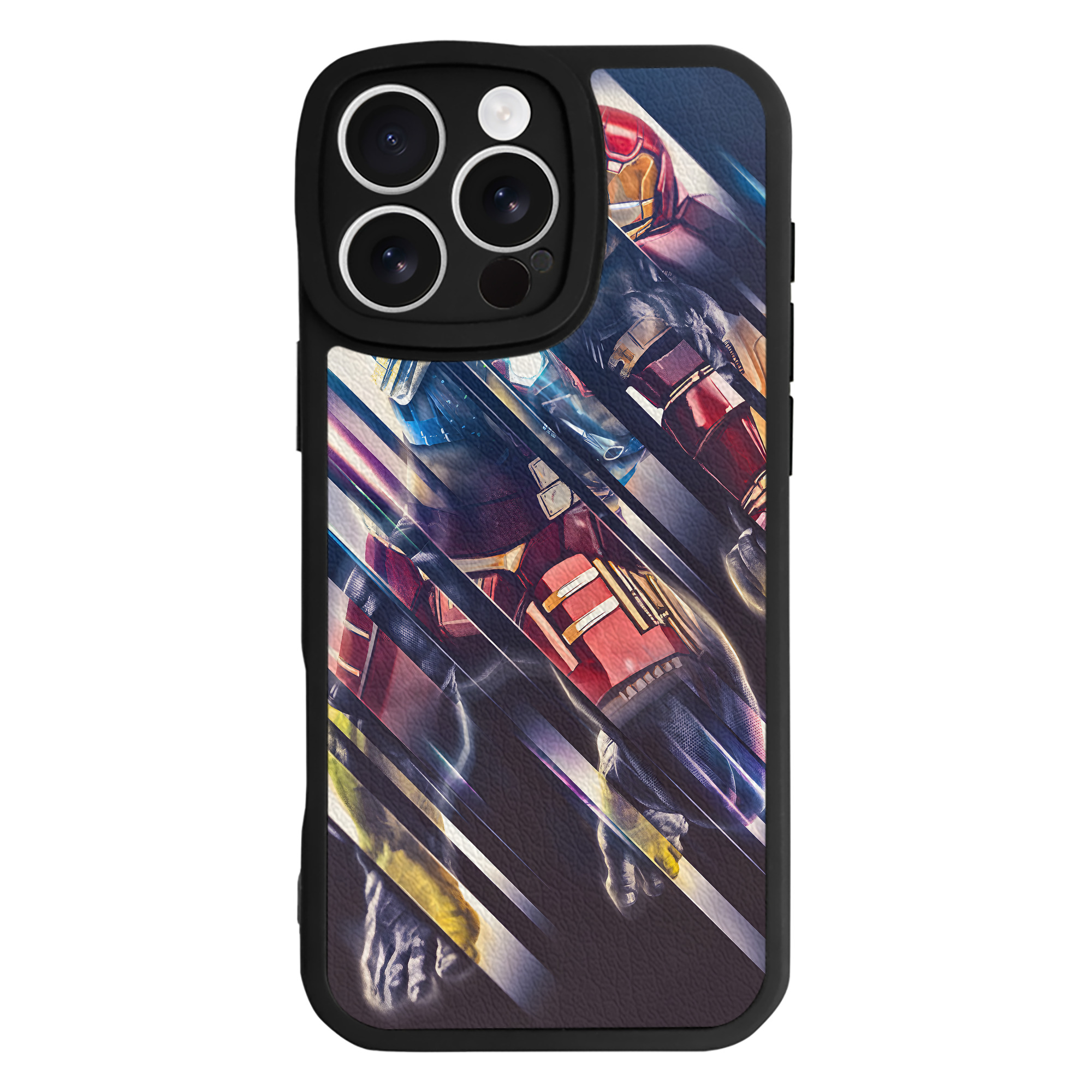 （画像用） アベンジャーズ The Avengers 【iPhone 16シリーズ対応】シリコンスマホケース（レザー調） 材質：シリコン
